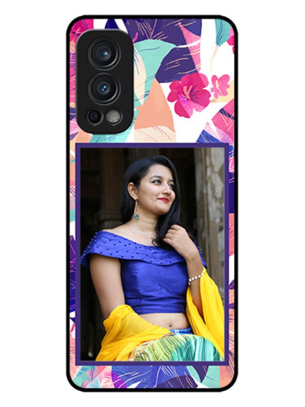 Custom OnePlus Nord 2 5G Custom Metal Phone CaseAbstract Floral Design