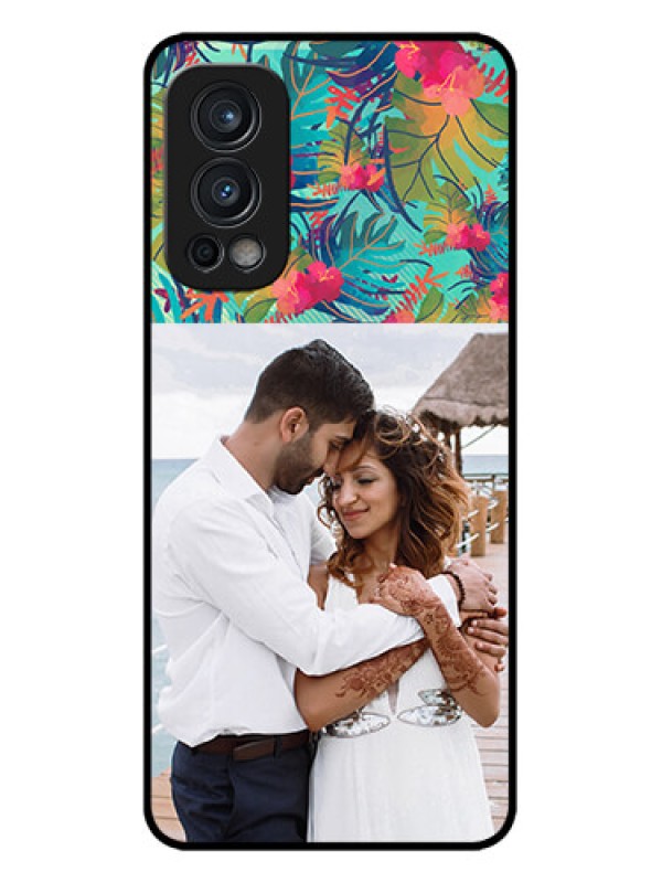 Custom OnePlus Nord 2 5G Custom Metal Phone CaseWatercolor Floral Design