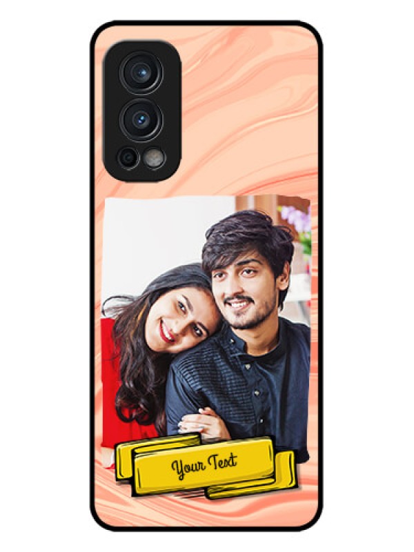 Custom OnePlus Nord 2 5G Custom Metal Phone CaseMarble Texture Design