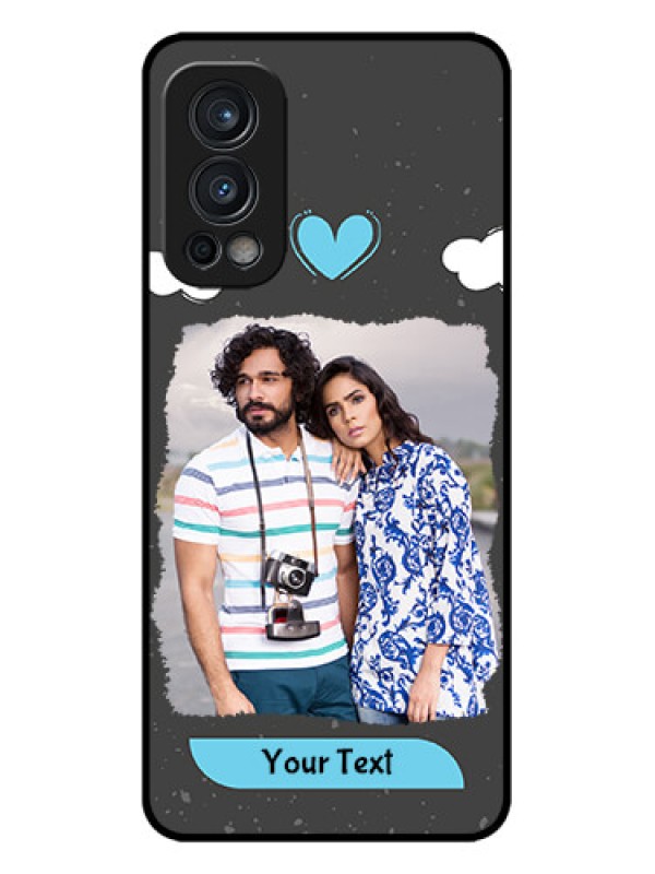 Custom OnePlus Nord 2 5G Custom Metal Phone CaseSplashes With Love Doodles Design