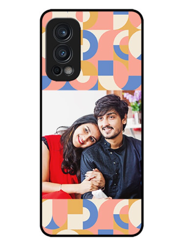 Custom OnePlus Nord 2 5G Custom Metal Phone CaseSemi - Circle Maze Pattern Design