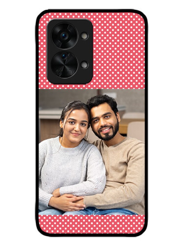 Custom OnePlus Nord 2T 5G Custom Metal Phone CaseWhite Dotted Design