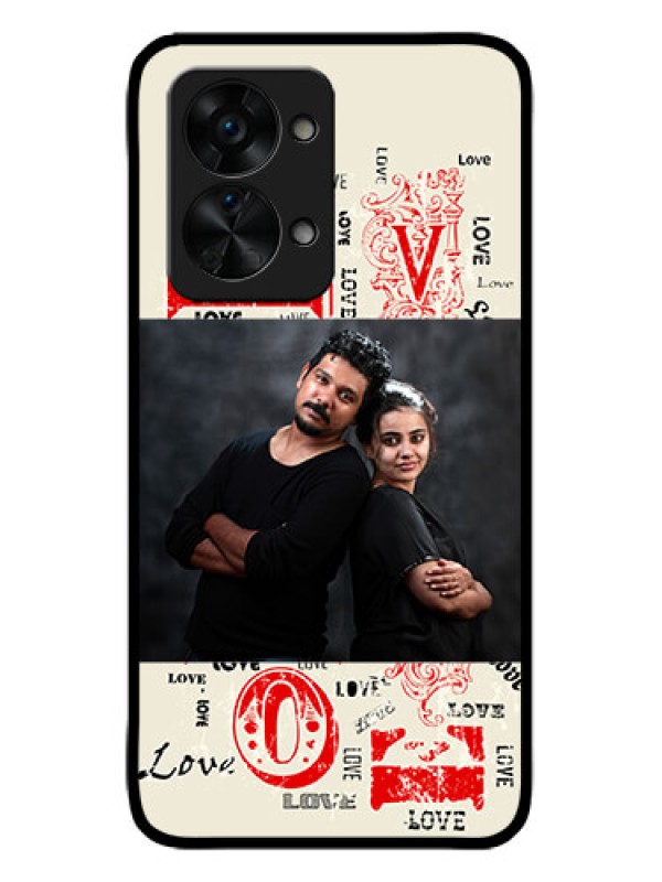 Custom OnePlus Nord 2T 5G Custom Metal Phone CaseTrendy Love Design Case