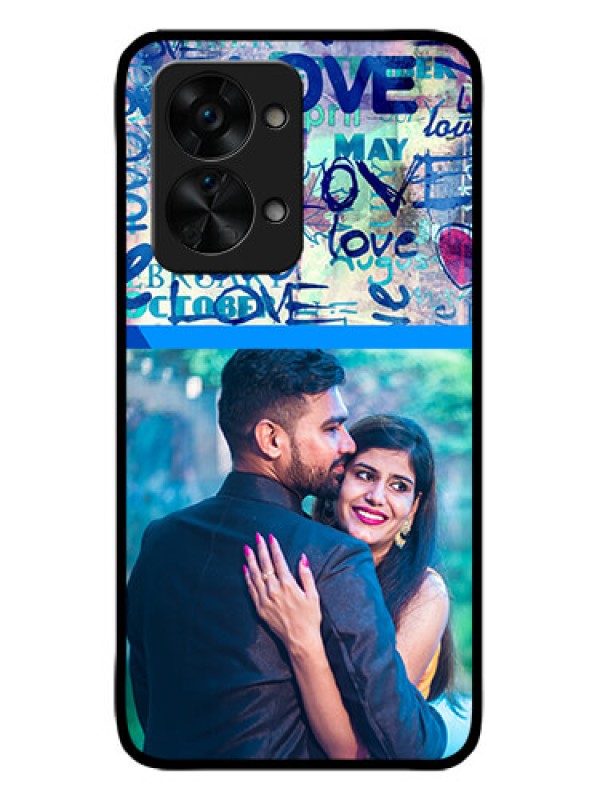 Custom OnePlus Nord 2T 5G Custom Metal Phone CaseColorful Love Design