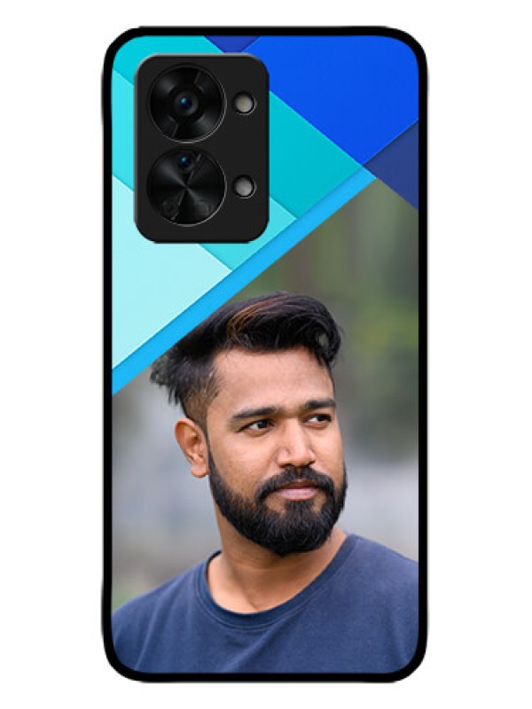 Custom OnePlus Nord 2T 5G Custom Metal Phone CaseBlue Pattern Design