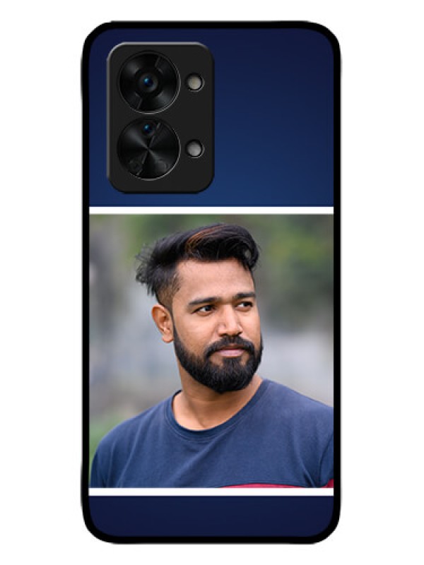 Custom OnePlus Nord 2T 5G Custom Metal Phone CaseSimple Royal Blue Design