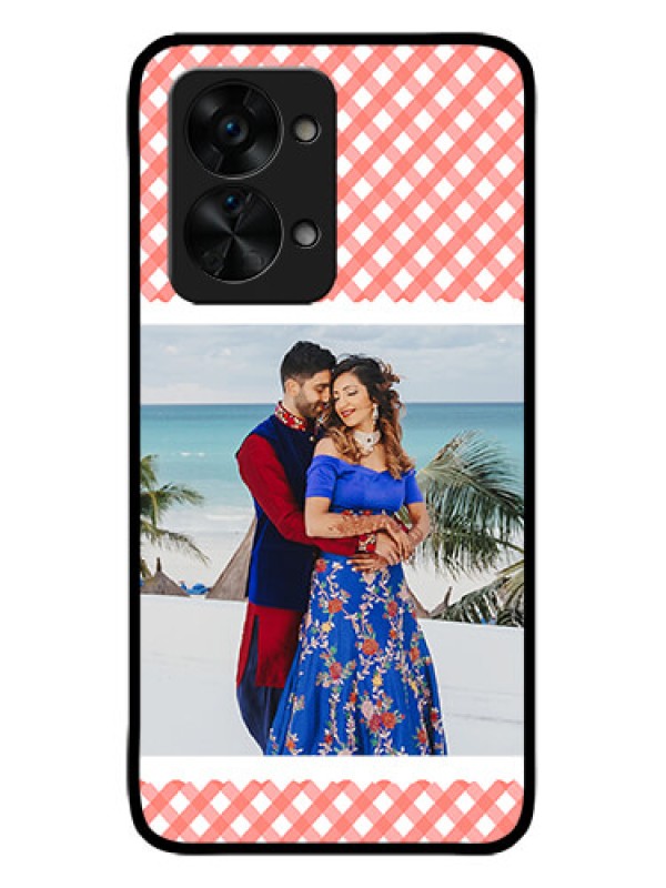 Custom OnePlus Nord 2T 5G Custom Metal Phone CasePink Pattern Design