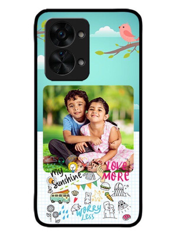 Custom OnePlus Nord 2T 5G Custom Metal Phone CaseDoodle Love Design