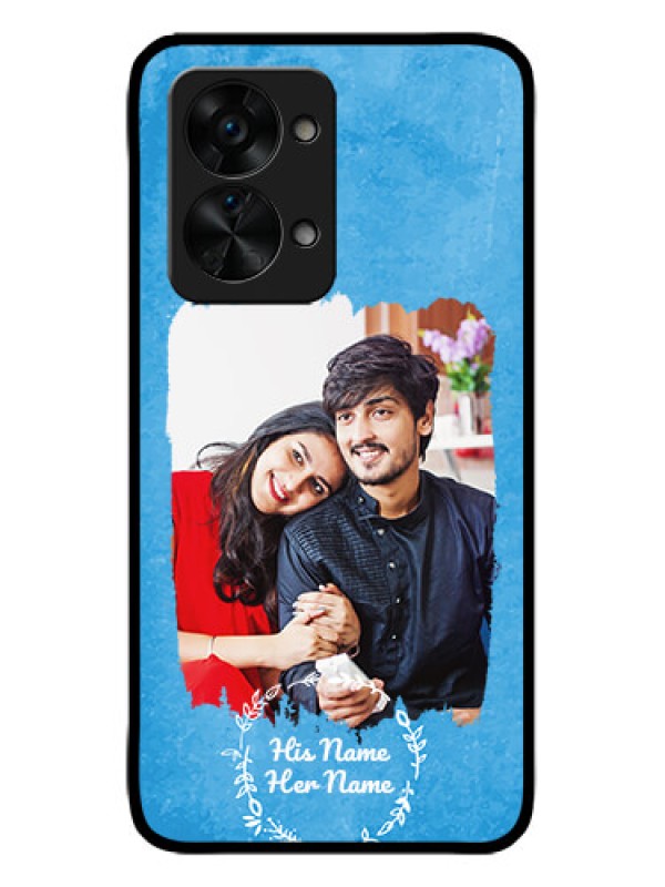 Custom OnePlus Nord 2T 5G Custom Metal Phone CaseBlue Color Vintage Design