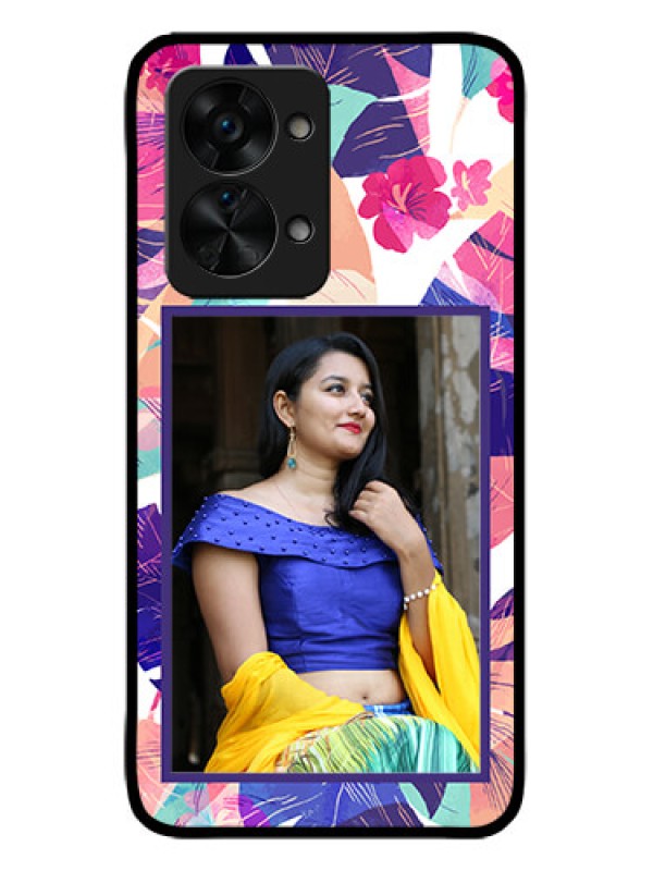 Custom OnePlus Nord 2T 5G Custom Metal Phone CaseAbstract Floral Design