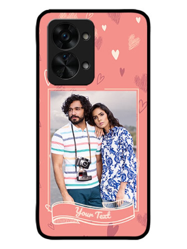 Custom OnePlus Nord 2T 5G Custom Metal Phone CaseLove Doodle Art Design