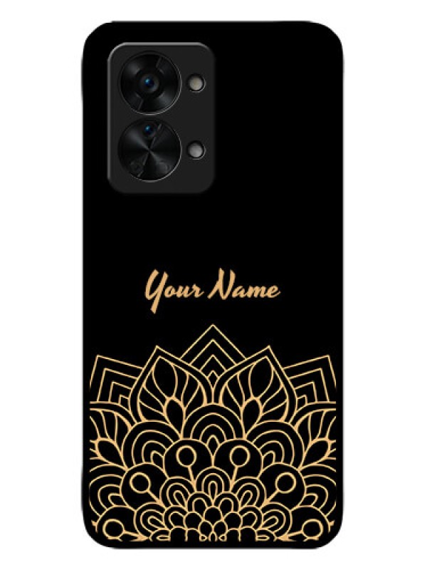 Custom OnePlus Nord 2T 5G Custom Metal Phone CaseGolden Mandala Design