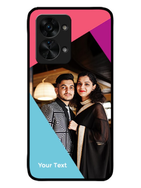 Custom OnePlus Nord 2T 5G Custom Metal Phone CaseStacked Triple Colour Design