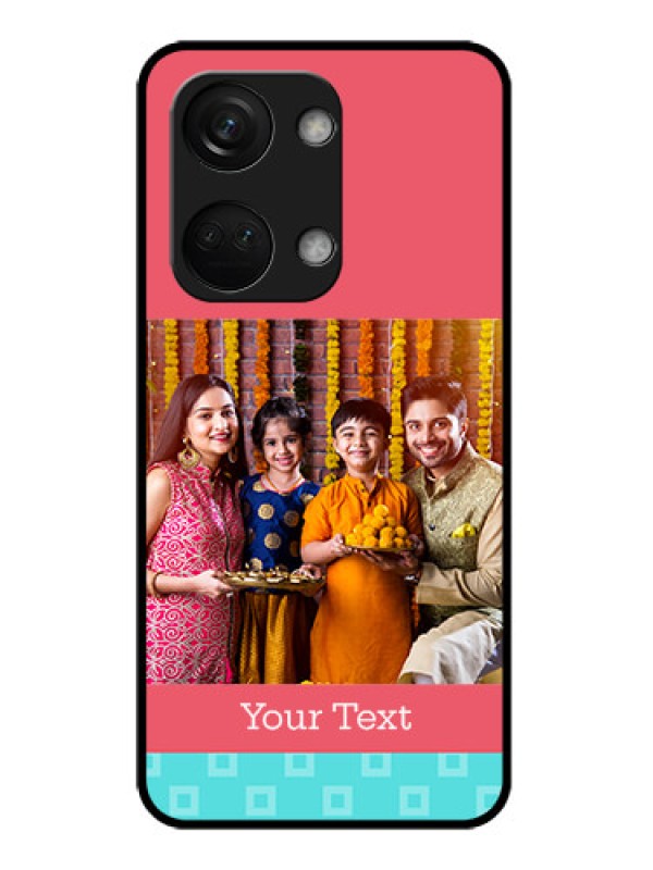 Custom OnePlus Nord 3 5G Custom Metal Phone CasePeach and Blue Color Design