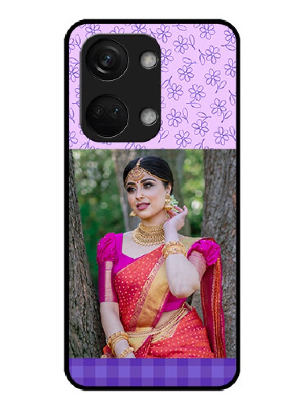 Custom OnePlus Nord 3 5G Custom Metal Phone CasePurple Floral Design