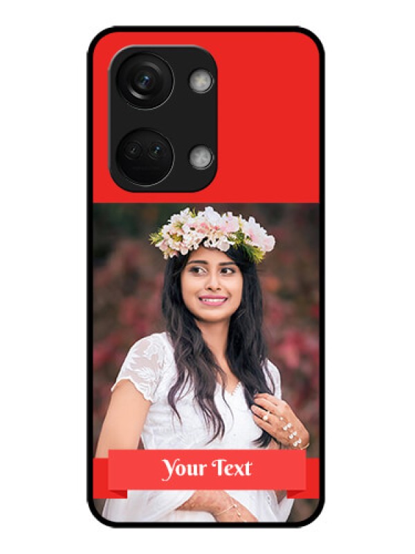 Custom OnePlus Nord 3 5G Custom Metal Phone CaseSimple Red Color Design