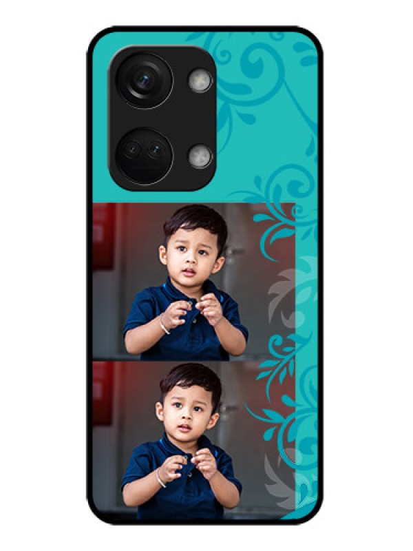 Custom OnePlus Nord 3 5G Custom Metal Phone CaseWith Photo And Green Floral Design