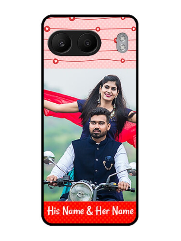 Custom OnePlus Nord 4 5G Custom Metal Phone CaseRed Pattern Case Design