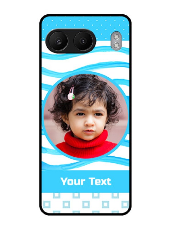 Custom OnePlus Nord 4 5G Custom Metal Phone CaseSimple Blue Case Design