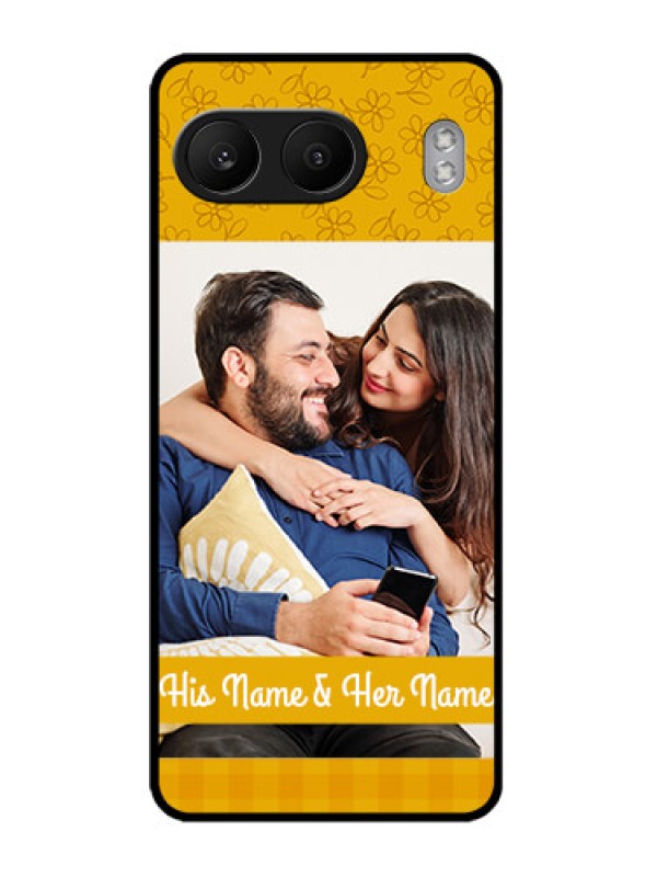 Custom OnePlus Nord 4 5G Custom Metal Phone CaseYellow Floral Design