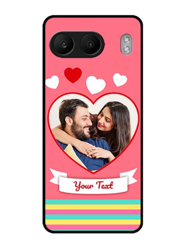 Custom OnePlus Nord 4 5G Custom Metal Phone CaseLove Shapes Doodle Design