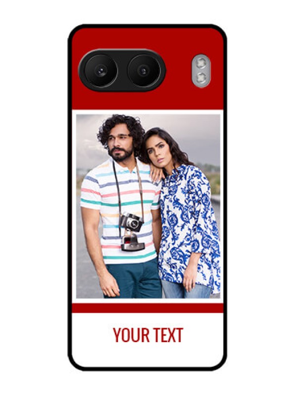 Custom OnePlus Nord 4 5G Custom Metal Phone CaseRed Color Design