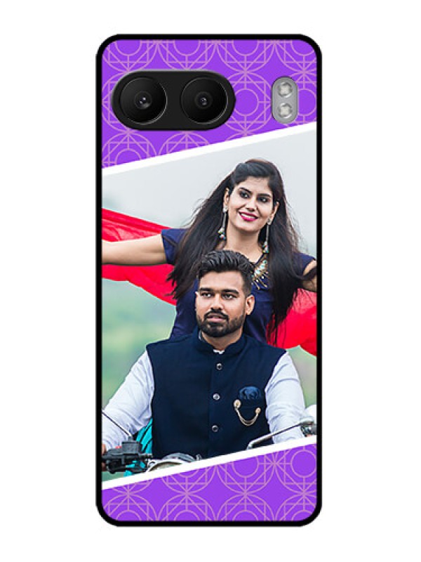 Custom OnePlus Nord 4 5G Custom Metal Phone CaseViolet Color Pattern Design