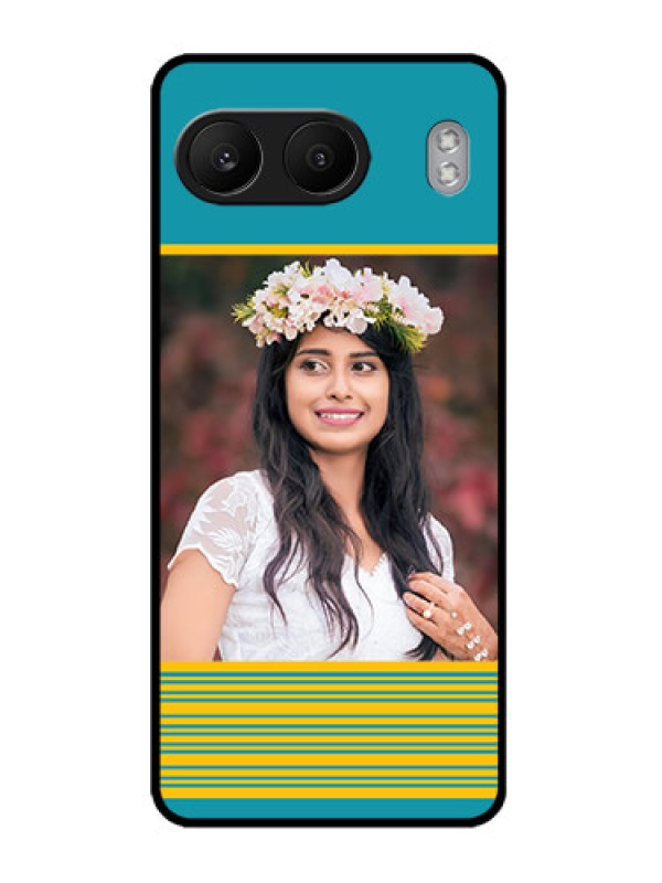 Custom OnePlus Nord 4 5G Custom Metal Phone CaseYellow and Blue Design