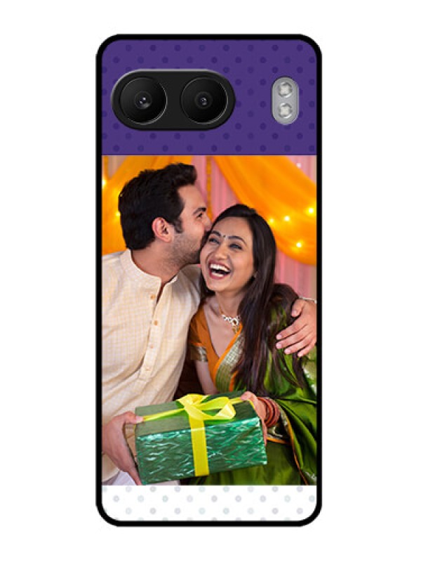 Custom OnePlus Nord 4 5G Custom Metal Phone CaseViolet Colored Pattern Design