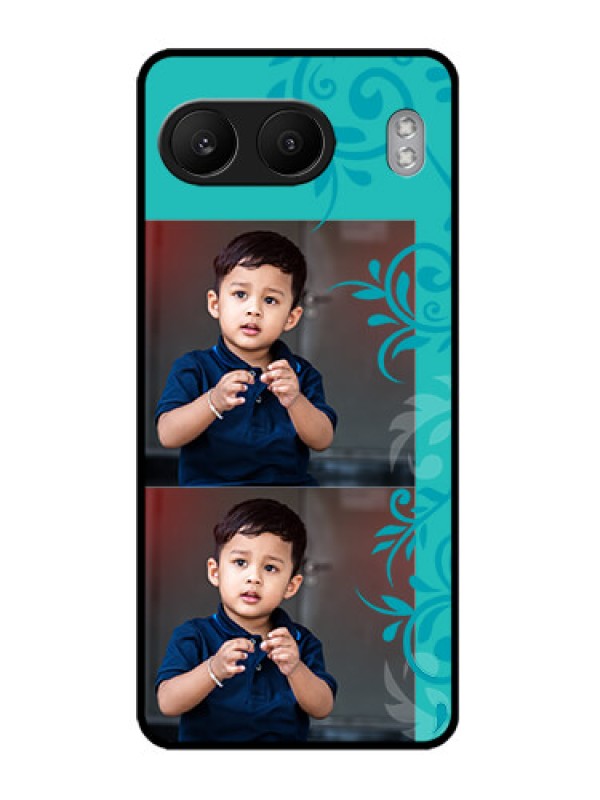 Custom OnePlus Nord 4 5G Custom Metal Phone CaseWith Photo And Green Floral Design