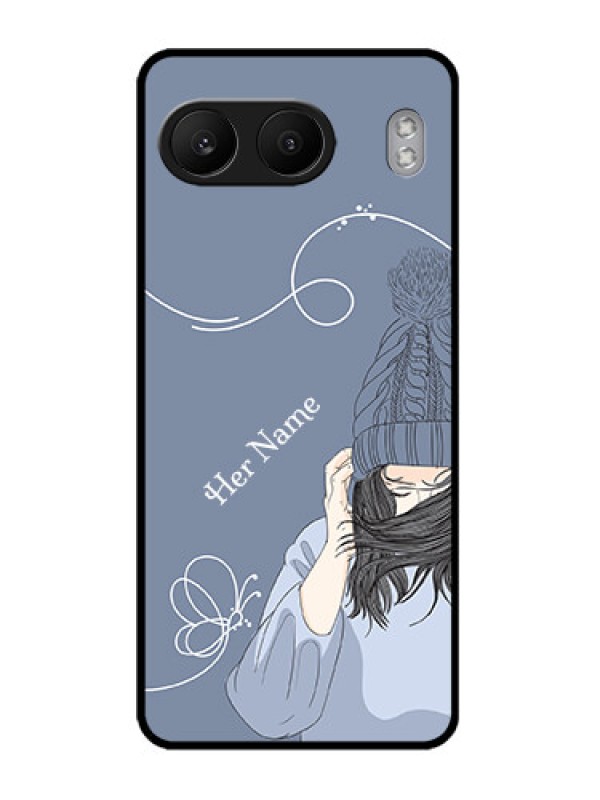 Custom OnePlus Nord 4 5G Custom Metal Phone CaseGirl In Winter Outfit Design
