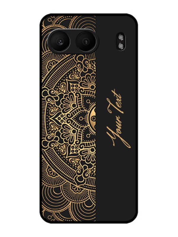 Custom OnePlus Nord 4 5G Custom Metal Phone Case - Mandala Art With Custom Text Design