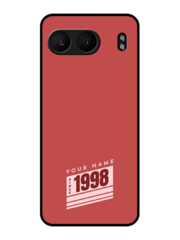 Custom OnePlus Nord 4 5G Custom Metal Phone Case - Red Custom Year Of Birth Design