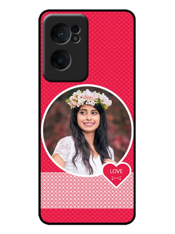 Custom OnePlus Nord CE 2 5G Custom Metal Phone Case - Pink Color Pattern Design