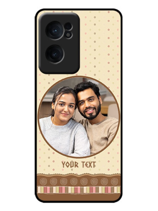 Custom OnePlus Nord CE 2 5G Custom Metal Phone Case - Brown Dotted Mobile Case Design