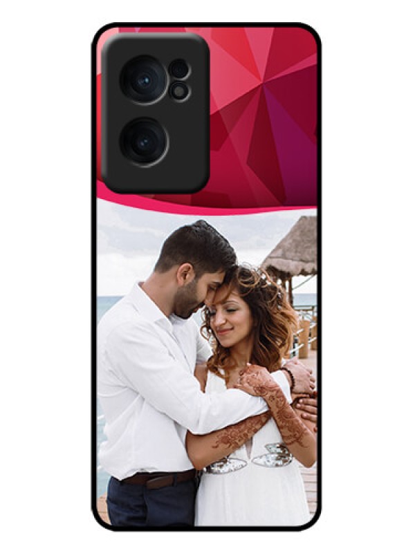 Custom OnePlus Nord CE 2 5G Custom Metal Phone Case - Red Abstract Design