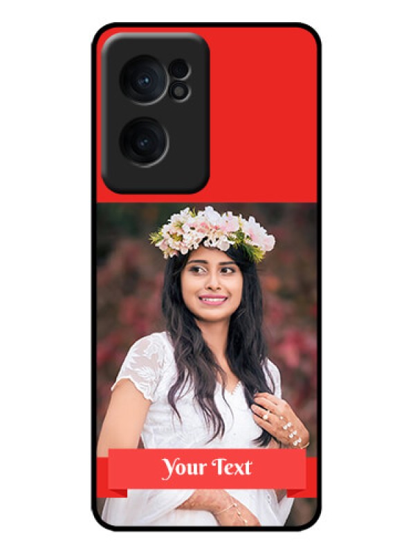 Custom OnePlus Nord CE 2 5G Custom Metal Phone Case - Simple Red Color Design