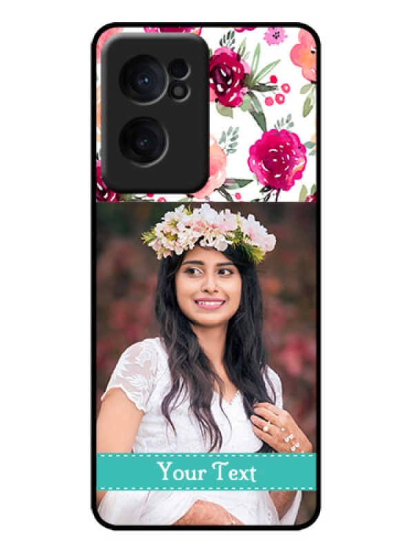 Custom OnePlus Nord CE 2 5G Custom Metal Phone Case - Water Colors Floral Design