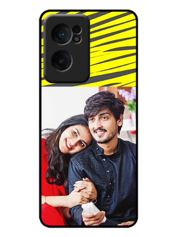 Custom OnePlus Nord CE 2 5G Custom Metal Phone Case - Yellow Abstract Design