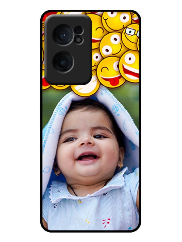 Custom OnePlus Nord CE 2 5G Custom Metal Phone Case - With Smiley Emoji Design