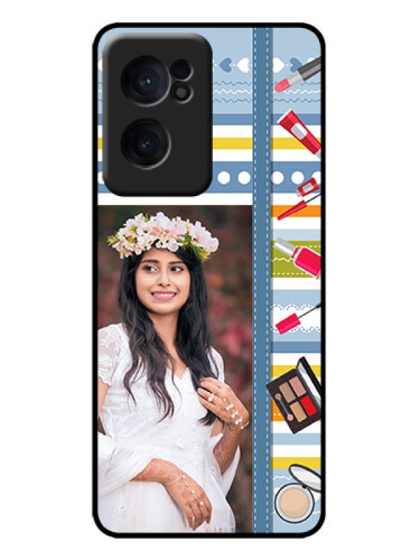 Custom OnePlus Nord CE 2 5G Custom Metal Phone Case - Makeup Icons Design