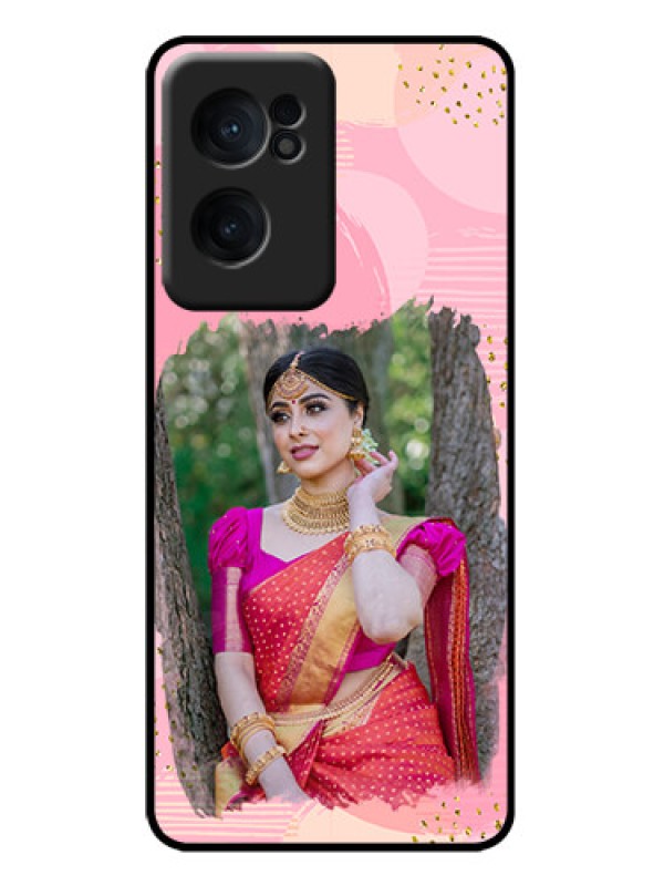 Custom OnePlus Nord CE 2 5G Custom Metal Phone Case - Gold Glitter Splash Design