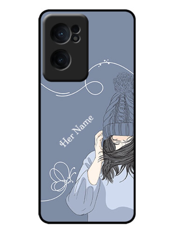 Custom OnePlus Nord CE 2 5G Custom Metal Phone Case - Girl In Winter Outfit Design