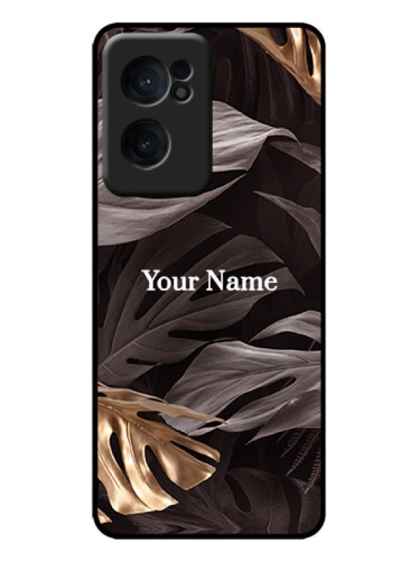 Custom OnePlus Nord CE 2 5G Custom Metal Phone Case - Wild Leaves Digital Paint Design
