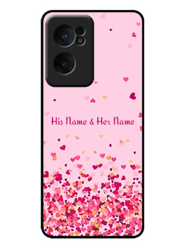 Custom OnePlus Nord CE 2 5G Custom Metal Phone Case - Floating Hearts Design