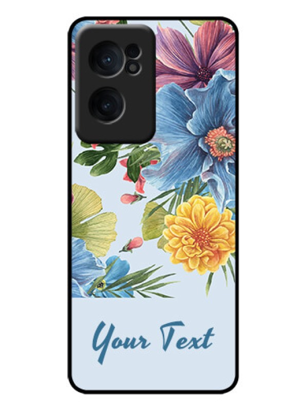 Custom OnePlus Nord CE 2 5G Custom Metal Phone Case - Stunning Watercolored Flowers Painting Design