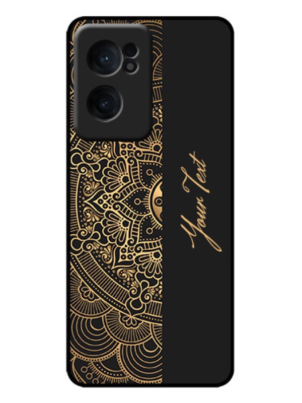 Custom OnePlus Nord CE 2 5G Custom Metal Phone Case - Mandala Art With Custom Text Design