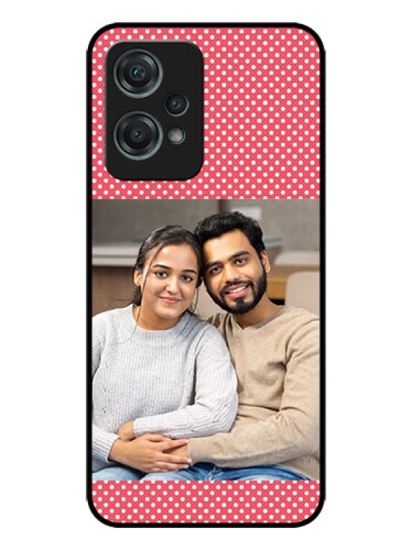 Custom OnePlus Nord CE 2 Lite 5G Custom Metal Phone CaseWhite Dotted Design