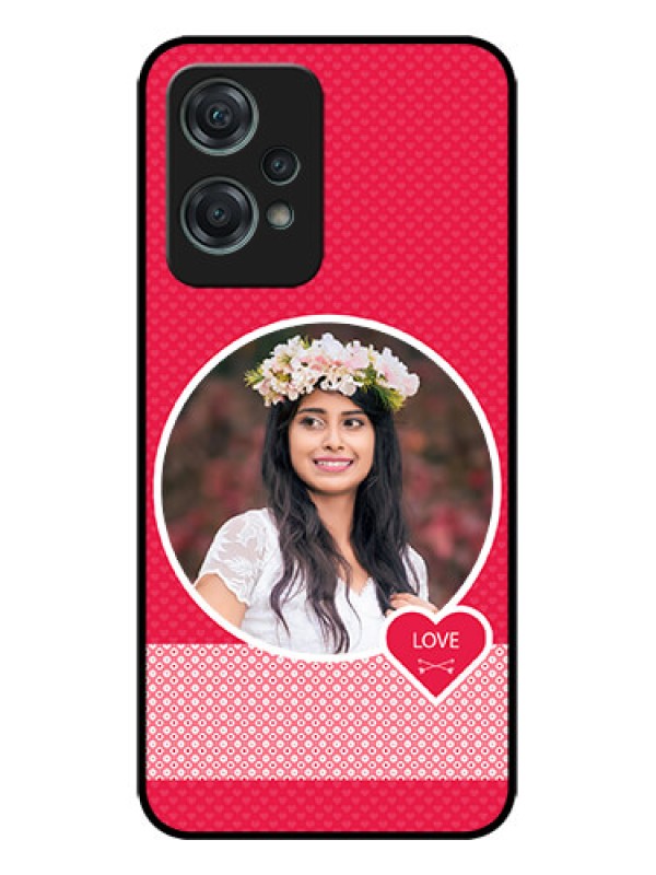 Custom OnePlus Nord CE 2 Lite 5G Custom Metal Phone CasePink Color Pattern Design