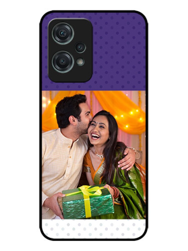 Custom OnePlus Nord CE 2 Lite 5G Custom Metal Phone CaseViolet Colored Pattern Design